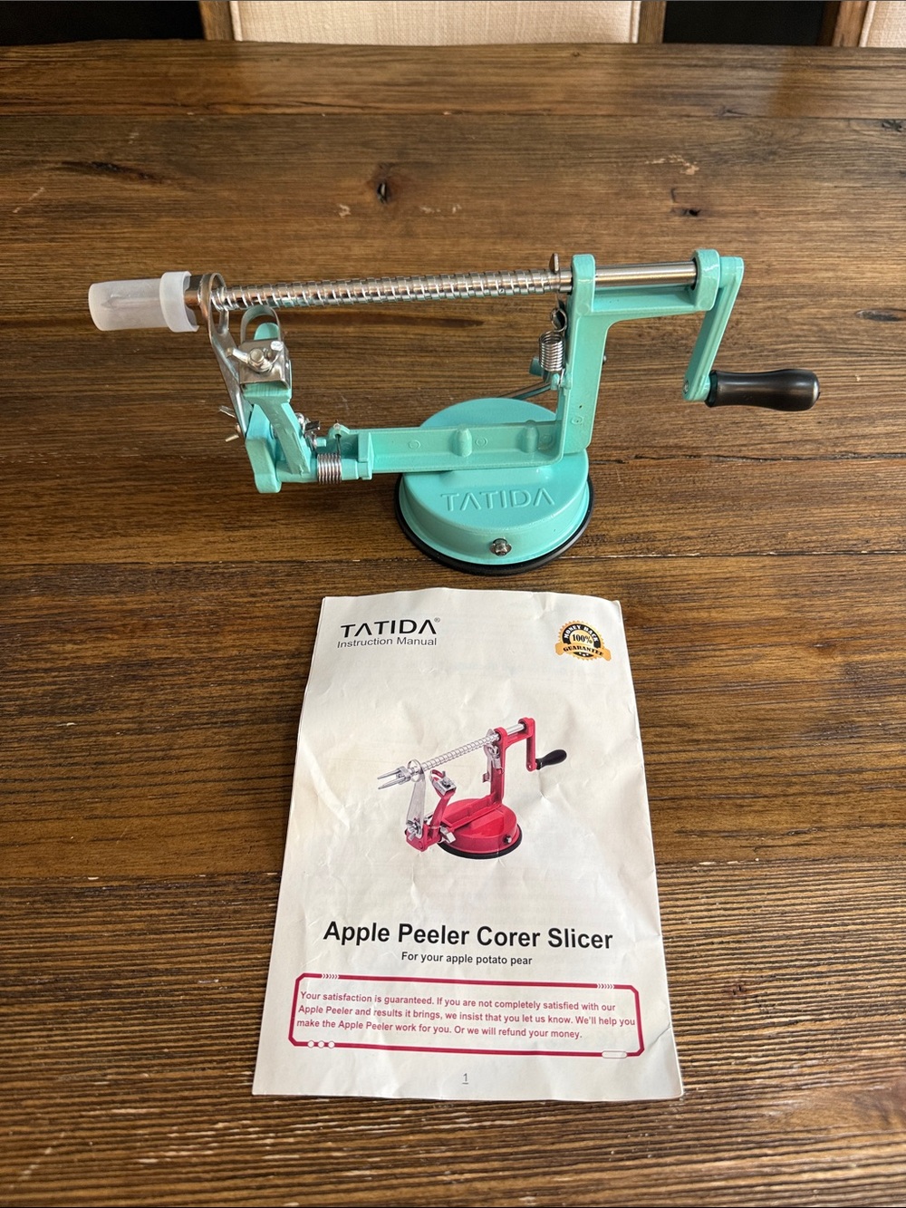 Tatida  Apple Peeler Corer Slicer - Aqua